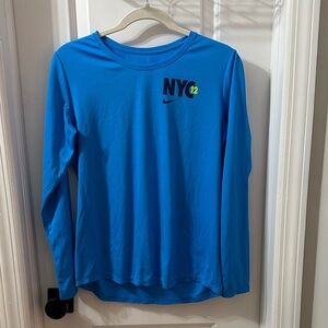 Nike US Open 2012 Tennis Dri-Fit Blue Long Sleeve Top